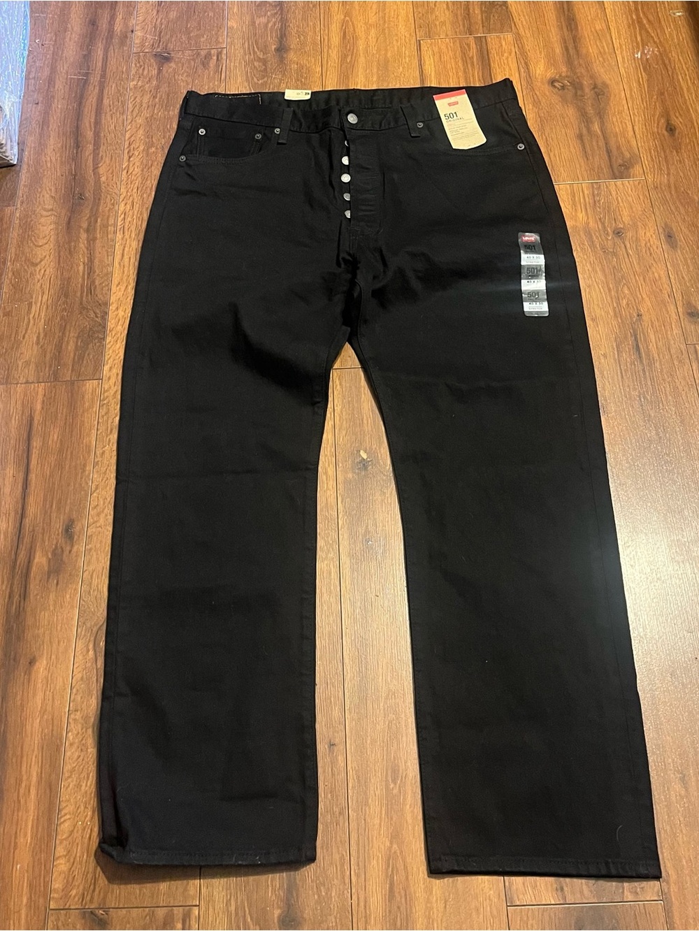 Levi's 501 Black Straight Men's Jeans 40x30